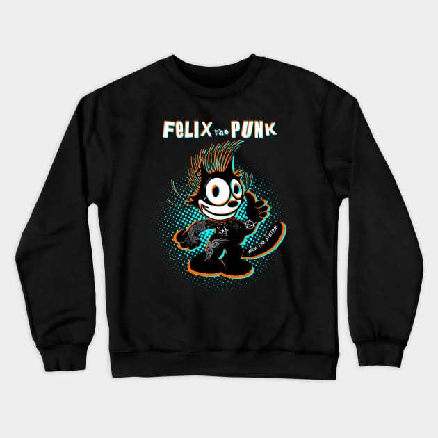 Felix the punk Crewneck Sweatshirt by Blacklinesw9